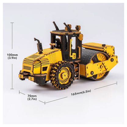 ROKR Road Roller Engineering Vehicle 3D Wooden Puzzle - 225 PCS
