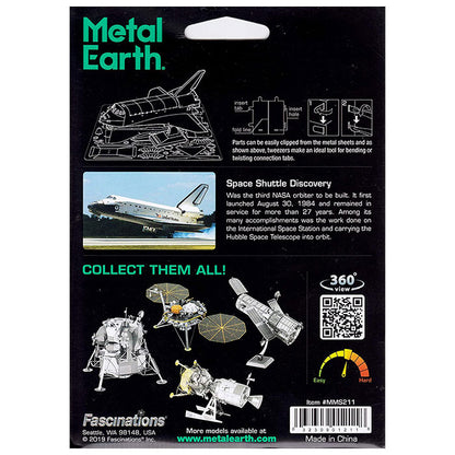 Fascinations Metal Earth Space Shuttle Discovery Color Version 3D Metal Model Kit