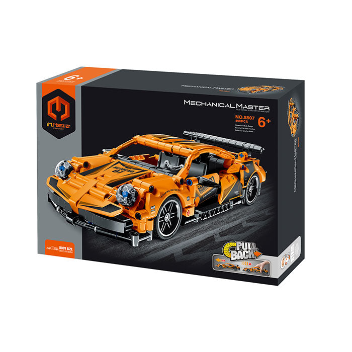Pull Back Block Kit Super Car 490 Pieces