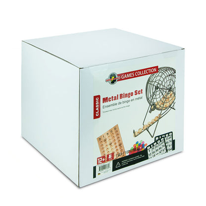 Bingo Set Grey Classic Metal Cage 10"