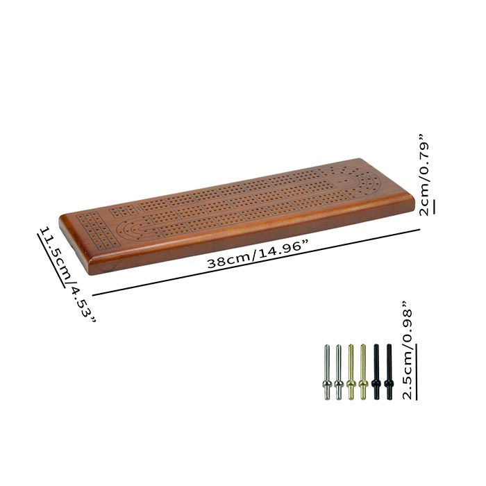 Cribbage Board Solid Walnut Wood