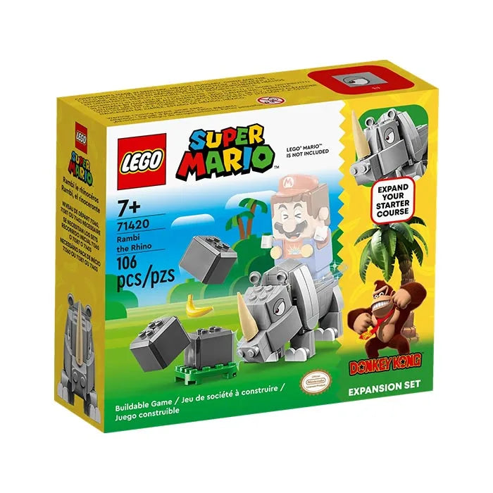 LEGO Super Mario Adventures with the Rambi the Rhino Expansion Set - 106 Pieces