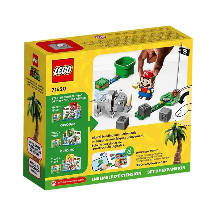 LEGO Super Mario Adventures with the Rambi the Rhino Expansion Set - 106 Pieces