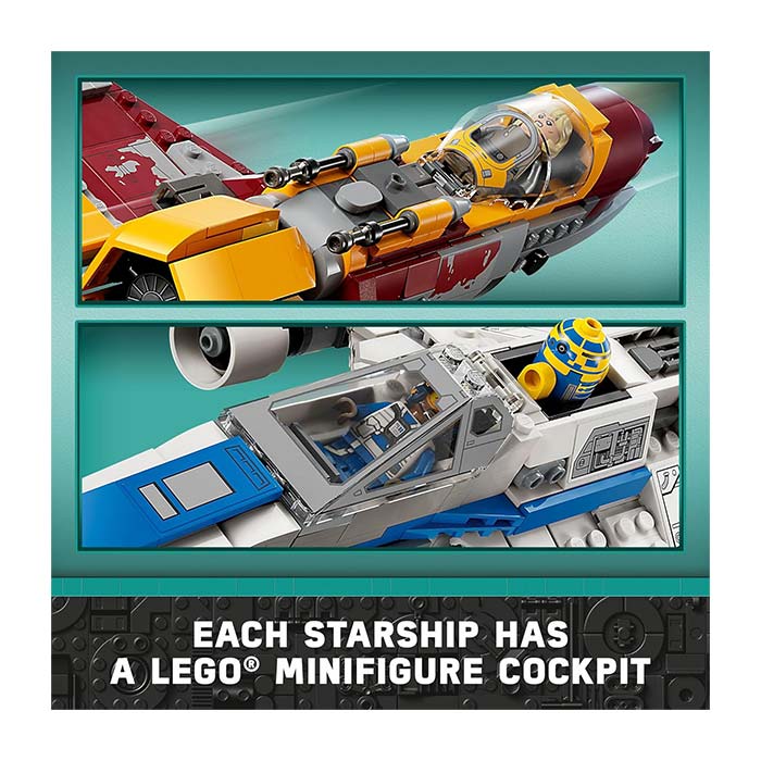 LEGO Star Wars Ahsoka New Republic E-Wing vs. Shin Hati's Starfighter 1056 PCS