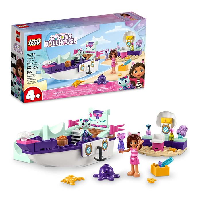 LEGO Gabby's Dollhouse Gabby and Mercat's Ship and Spa 88 Pcs