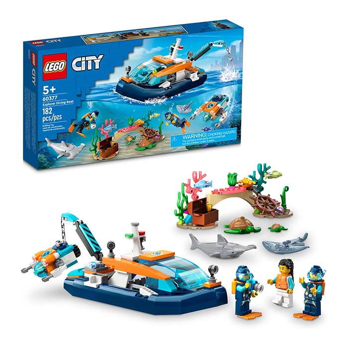 Lego City Explorer Diving Boat Ocean Building Toy 182 Pcs