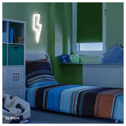 Atomi Smart Neon LED Light I Decorative Wall Art - Bolt White