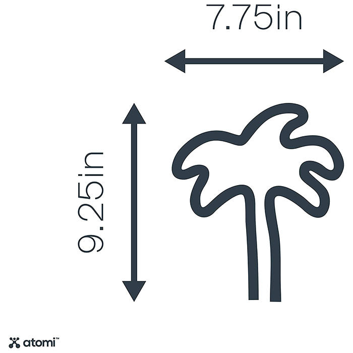 Atomi Smart Neon LED Light I Decorative Wall Art - Green Palm Tree