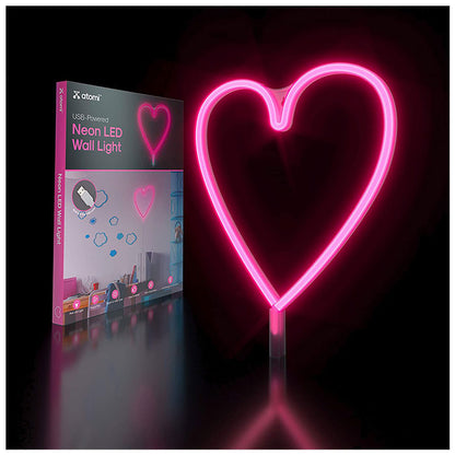 Atomi Smart Neon LED Light I Decorative Wall Art - Pink Heart