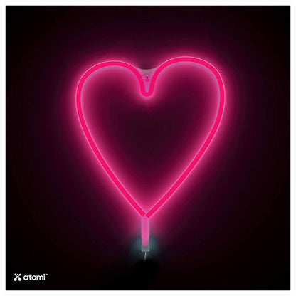 Pink Heart Atomi Smart Neon LED Light Decorative Wall Art