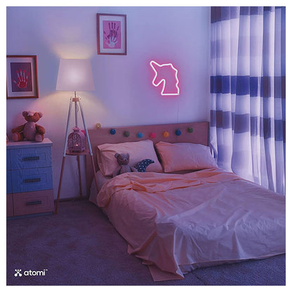 Atomi Smart Neon LED Light I Decorative Wall - Purple Unicorn