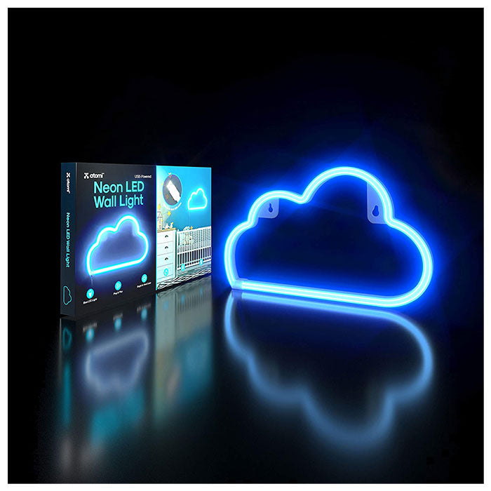 Atomi Smart Neon LED Light I Decorative Wall Art - Cloud- Baby Blue