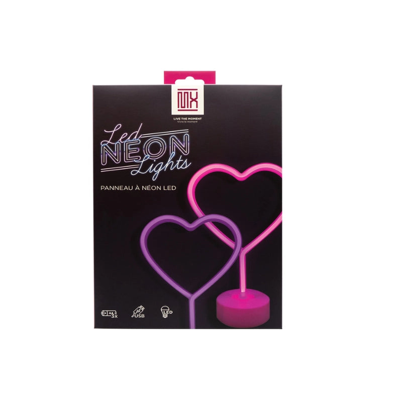 LED Neon Sign - Heart with Base