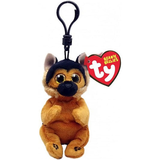 Ty Beanie Bellies Clips Plush Toy Key Ring Ace the German Shepherd