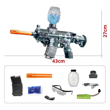 Electric Gel Bullet Toy Gun Set Water Beads Blaster with Goggles (Assorted Colors)