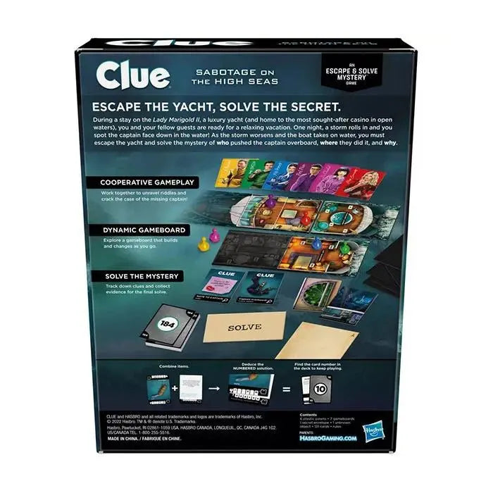 Clue Sabotage On The High Seas An Escape &amp; Solve Mystery Game