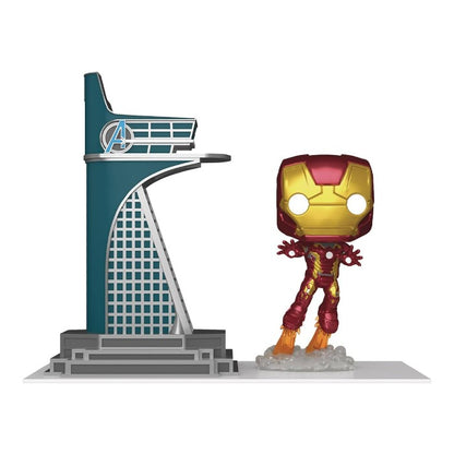 Funko Pop! Town Avengers Tower &amp; Iron Man PX Glow-In-The-Dark
