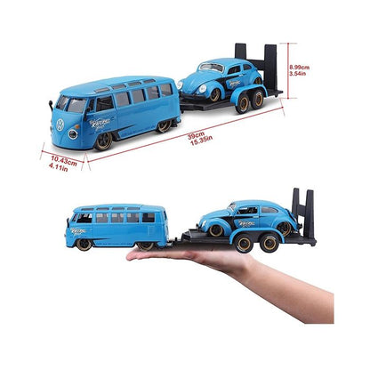Maisto Design Exotic VW Van Samba/Beetle - Blue 1:24