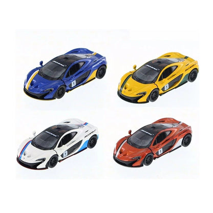 Diecast Car McLaren Pullback 1:36 Scale P1 With Printing Race Track Toys Single Assorted