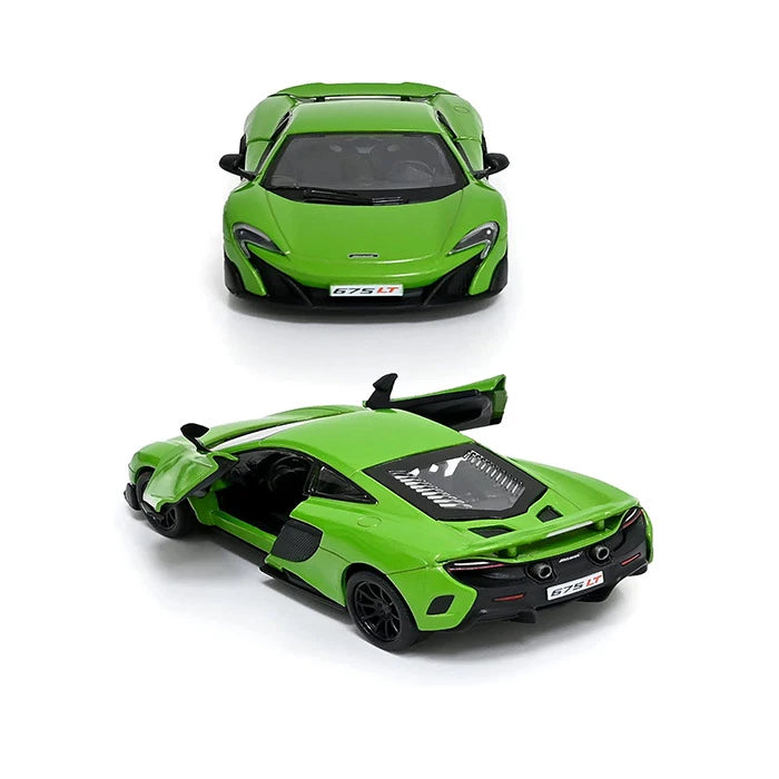 Diecast Car McLaren 675LT Pullback 1:36 Scale Race Track Toys Single Assorted