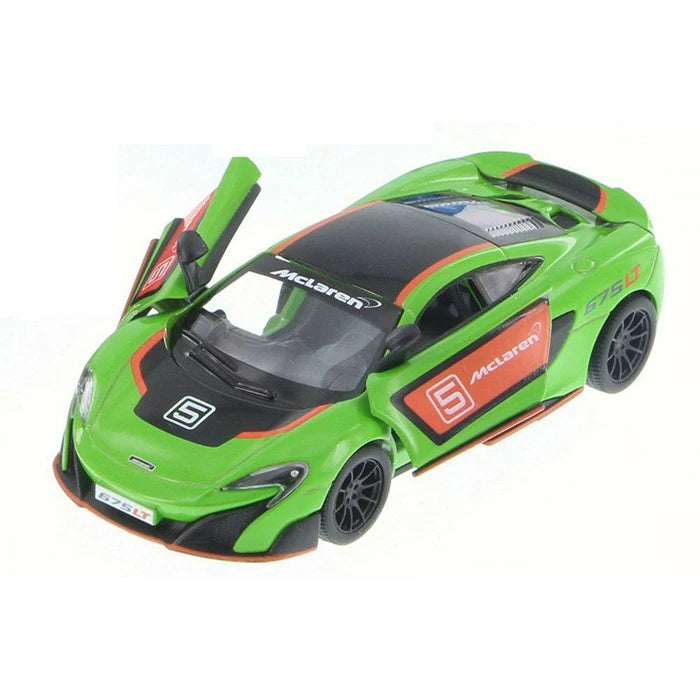 Diecast Car McLaren 675LT Pullback 1:36 Scale With Printing Race Track Toys Single Assorted