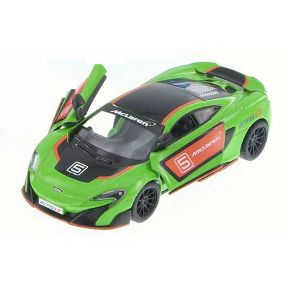 Diecast Car McLaren 675LT Pullback 1:36 Scale With Printing Race Track Toys Single Assorted