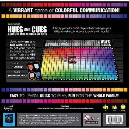 USAOPOLY HUES and CUES Vibrant Color Guessing Game