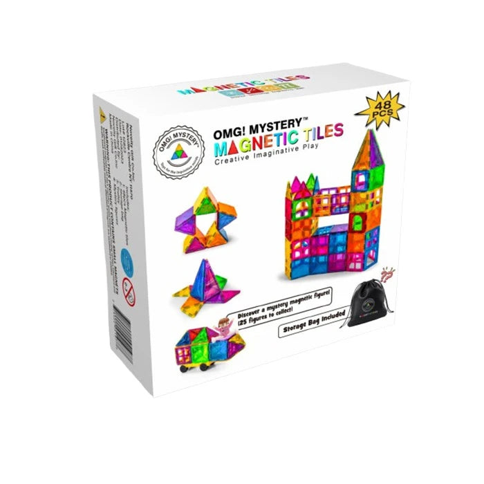 Novelty Poster OMG Magnetic Tiles Mystery Figure Inside 48 Pieces