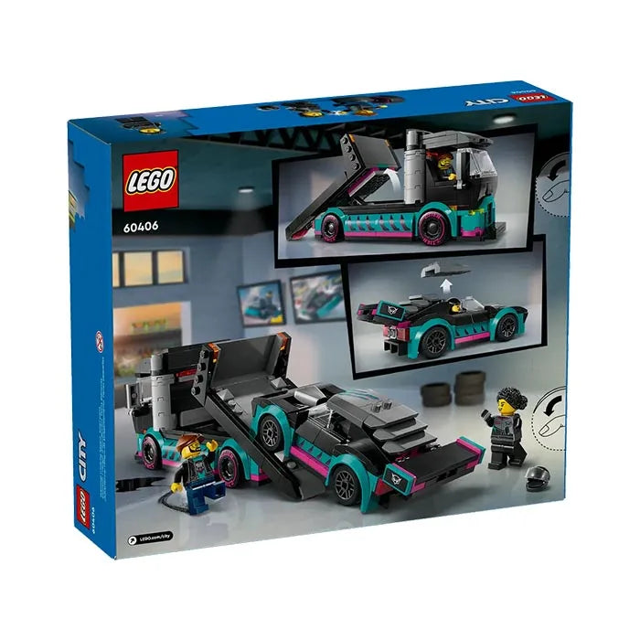 LEGO City Race Car and Car Carrier Truck - 328 Pieces