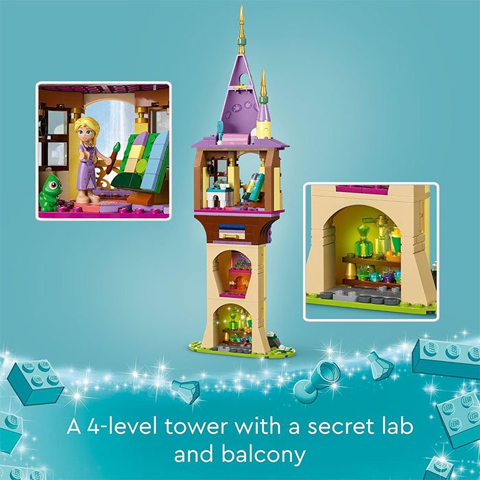 LEGO Disney Princess Rapunzel's Tower Snuggly Duckling Tangled Building Toy