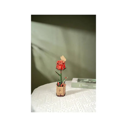 3D Wooden DIY Puzzle Red Rose