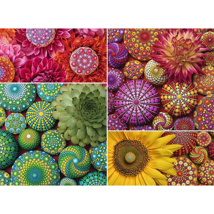 Ravensburger Color Your World Series - Mandala Blooms 500 Pieces Jigsaw Puzzle