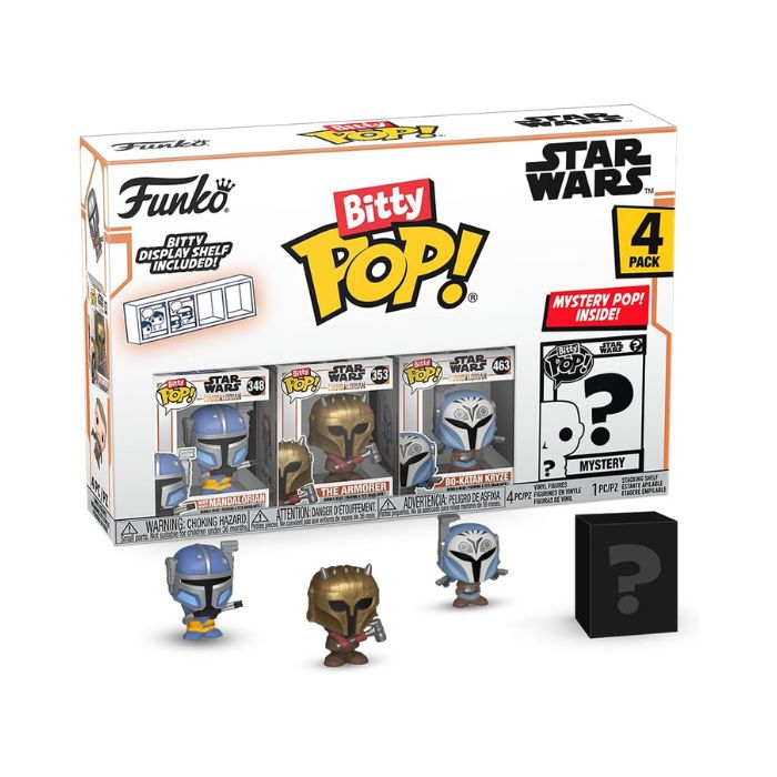 Funko Bitty Pop Mini Collectible Toys 4 Pack Heavy Infantry Mandalorian & The Armorer & Bo Katan Kryze