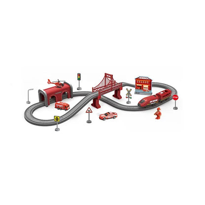 Fire Rescue Train Set - 66 Pieces