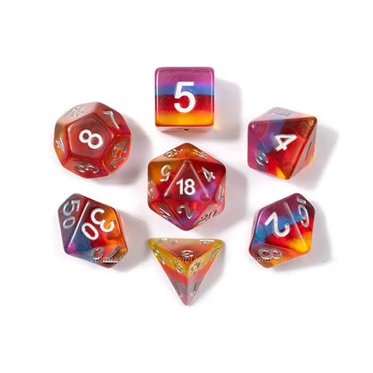 Tradeopia D&D Mini Dice 7 Piece Sets Assorted Colors