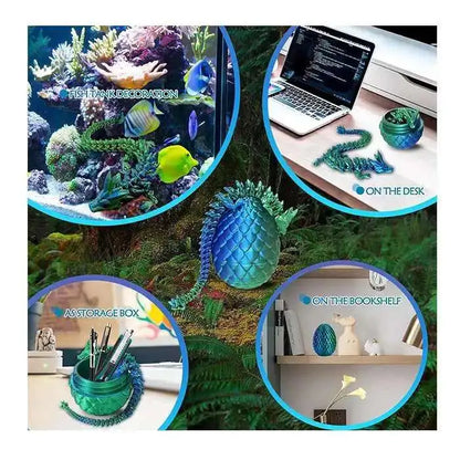 3D Dragon Egg Articulated Crystal Multi Color 11 Inch Assorted (Random Pick)