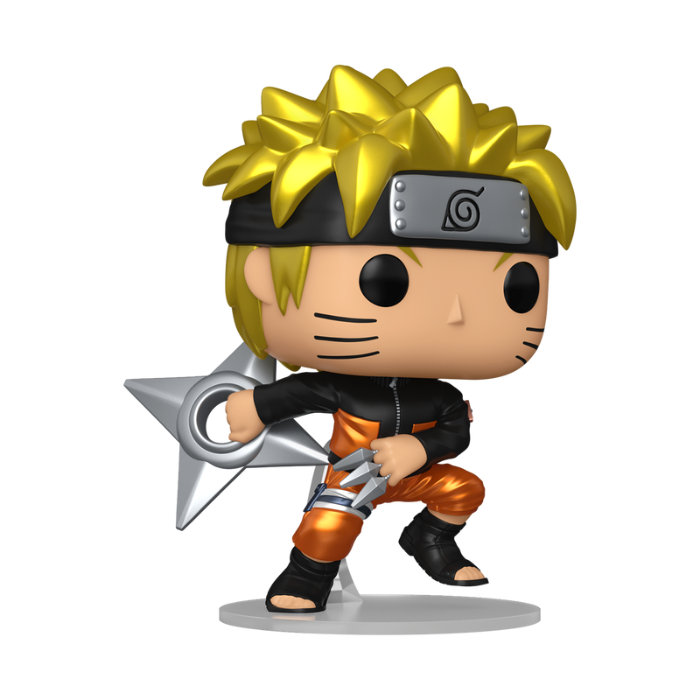 Funko Pop! Animation Metallic Naruto Uzumaki with Kunai and Shuriken - Chase Edition