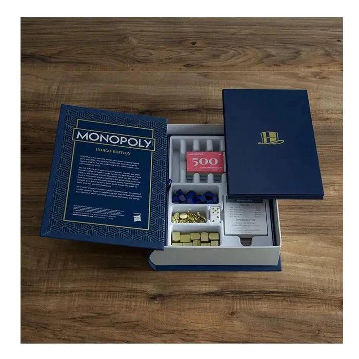 WS Game Company Monopoly and Scrabble Board Game Indigo Collection