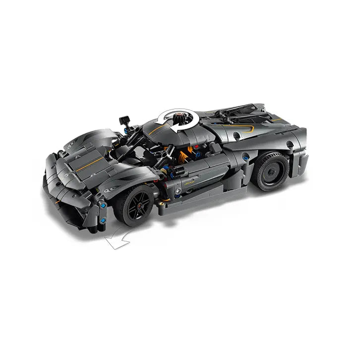 LegoTechnic Koenigsegg Jesko Absolut Grey Hypercar - 801 Pieces