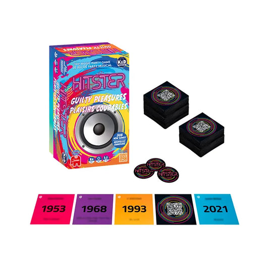 Description Additional information Reviews0 Add to cart Hitster Guilty pleasures -Music party game