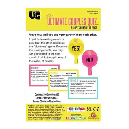 University Games Ultimate Couples Quiz Game
