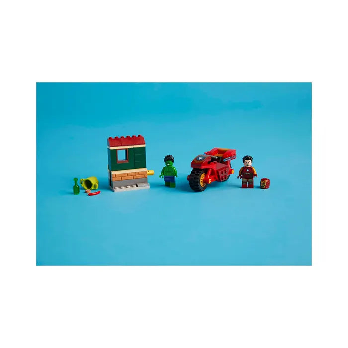 LEGO Marvel Iron Man with Bike and The Hulk - 68 Pieces