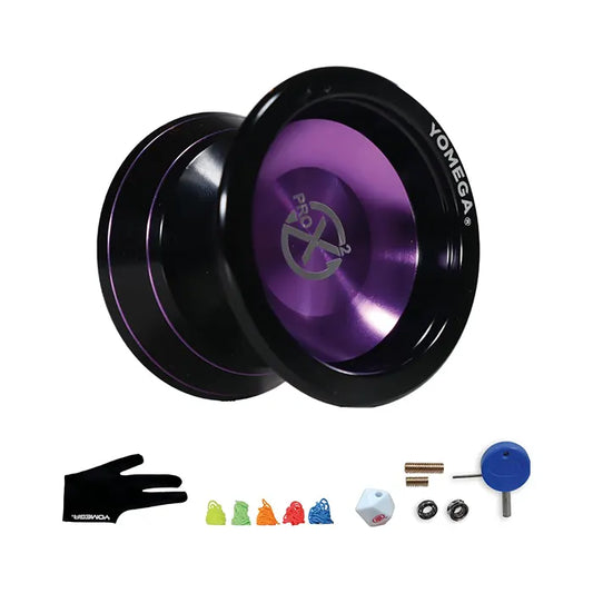 Yomega Pro x2 Pro Level Aluminum Yoyo Black and Purple