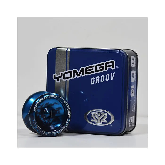 Yomega Groov Pro Level Aluminum Metal Yoyo Black and Blue