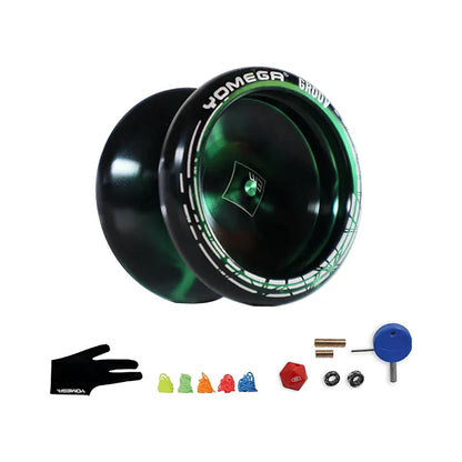 Yomega Groov Pro Level Aluminum Metal Yoyo Black and Green