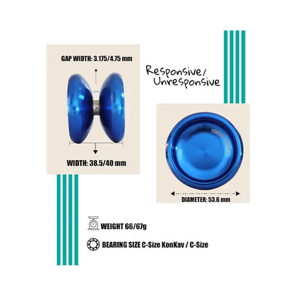 Yomega Groov II Pro Level Aluminum Yoyo Blue