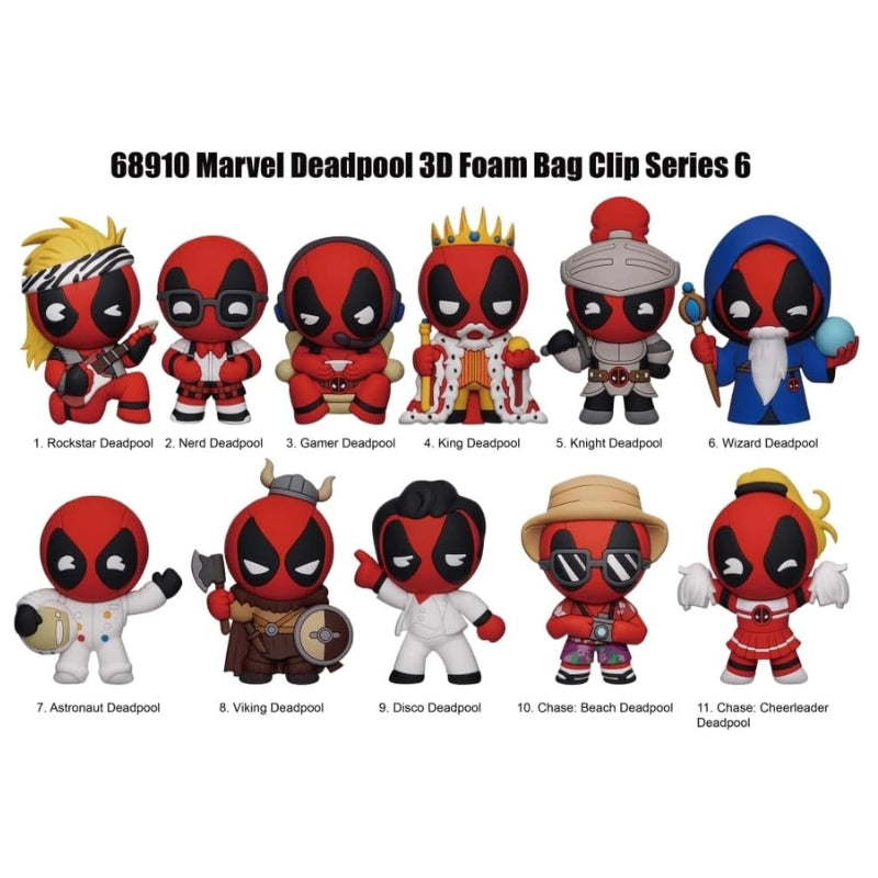 Deadpool Series 6 Blind Bag 3D Foam Bag Clip