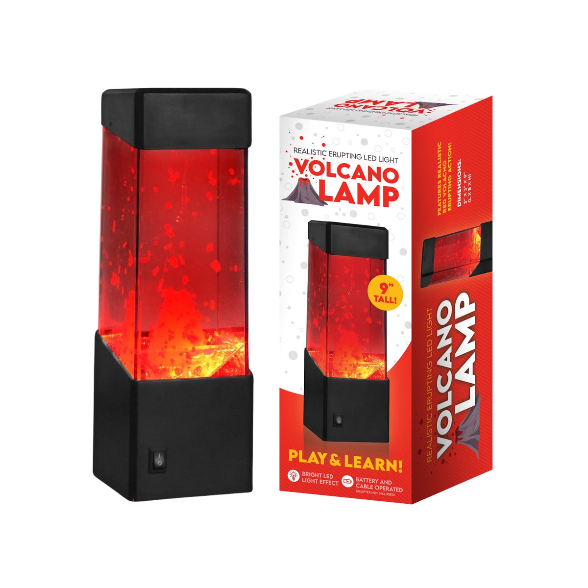 Tradeopia 9 Inch LED Volcano Lamp