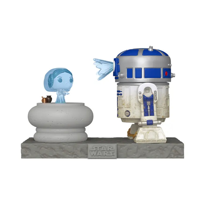 Funko Pop Deluxe R2-D2 and Princess Leia Hologram