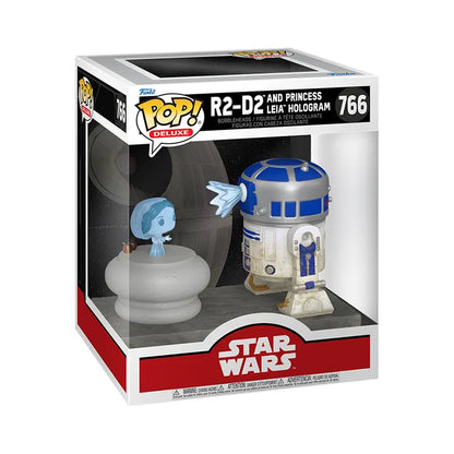 Funko Pop Deluxe R2-D2 and Princess Leia Hologram